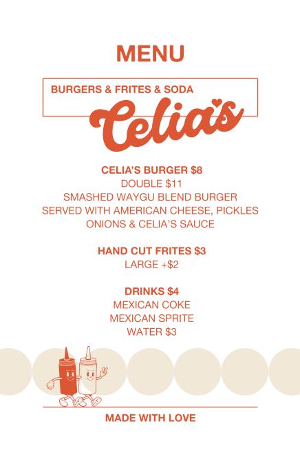 Celia's Menu image 1